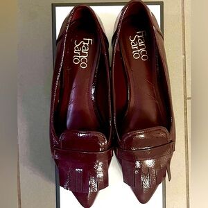 Franco Sarto Burgundy Patent Leather Flats (size 7). Very Gently worn.